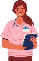 Caregiver working illustration
